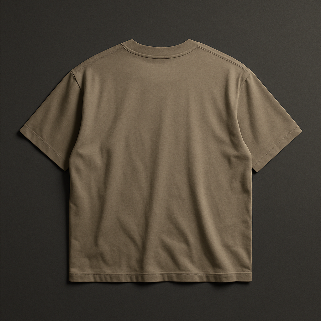 Beige Essential Oversized Boxy T- Shirt