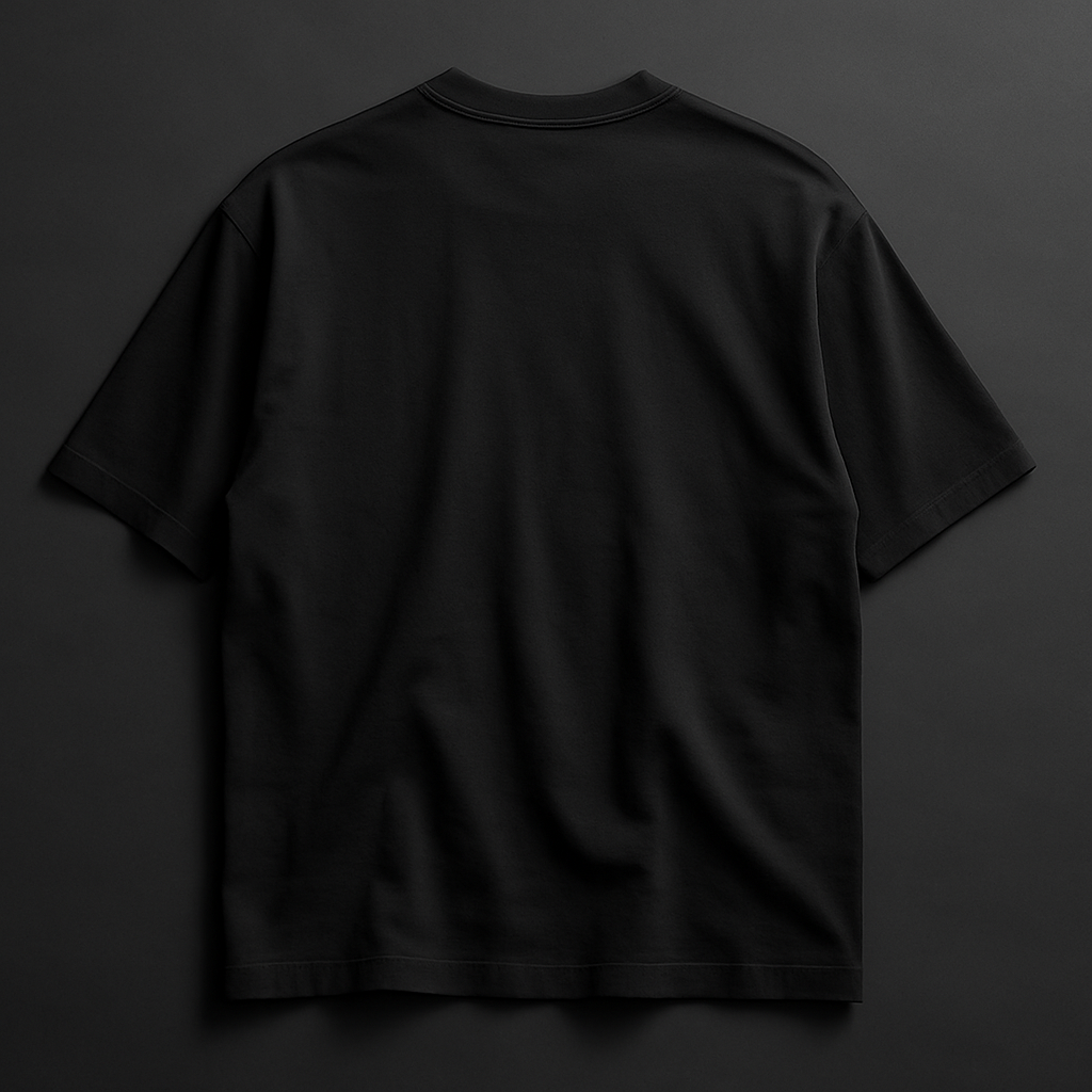 Black Essential Oversized Boxy T- Shirt